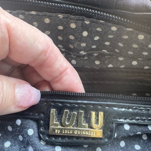 Lulu Guinness Black Polka Dot Bag Set - Picture 3 of 10